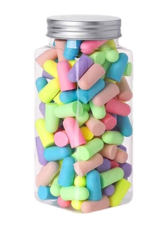 Generic 30 Pairs of Bottled PU Foam Ultra-Soft Earplugs for Good Sleep - Slow Rebound Anti-Noise Earplugs with 38dB Noise Reduction and Sound Insulation (Mixed Colors 30 Pairs/60PCS)  - Image 1