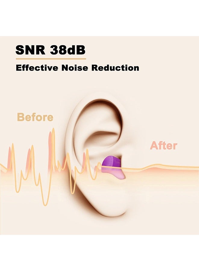 Generic 30 Pairs of Bottled PU Foam Ultra-Soft Earplugs for Good Sleep - Slow Rebound Anti-Noise Earplugs with 38dB Noise Reduction and Sound Insulation (Mixed Colors 30 Pairs/60PCS)  - Image 2
