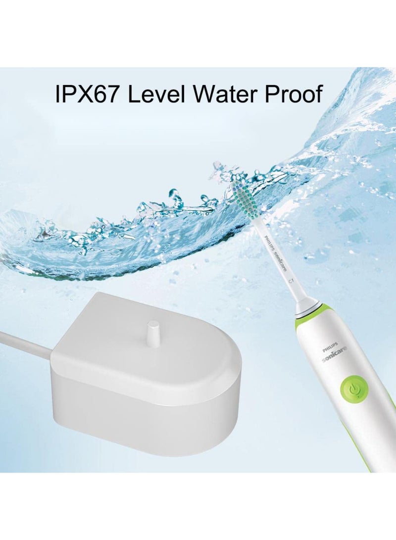 قاعدة شاحن بديل 1 قطعة لفرشاة الأسنان الكهربائية HX6100، شاحن سفر لسلسلة Sonicare HX3000 HX6000 HX8000 HX9000 مع كابل طاقة مقاوم للماء - Image 5