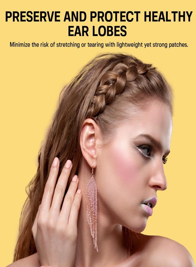 Base Laboratories Ear Lobe Support Patches for Pierced Ears - 70 Clear, Latex-Free Patches - Protects Healthy Ear Lobes from Tearing, Disguises Stretched Ear Holes, Supports Heavy Earrings - Image 5