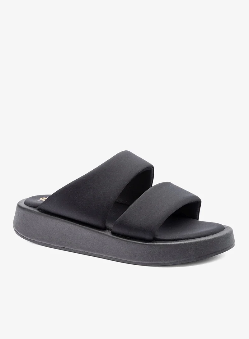 Bata Double‑Strap Platform Slide Sandals