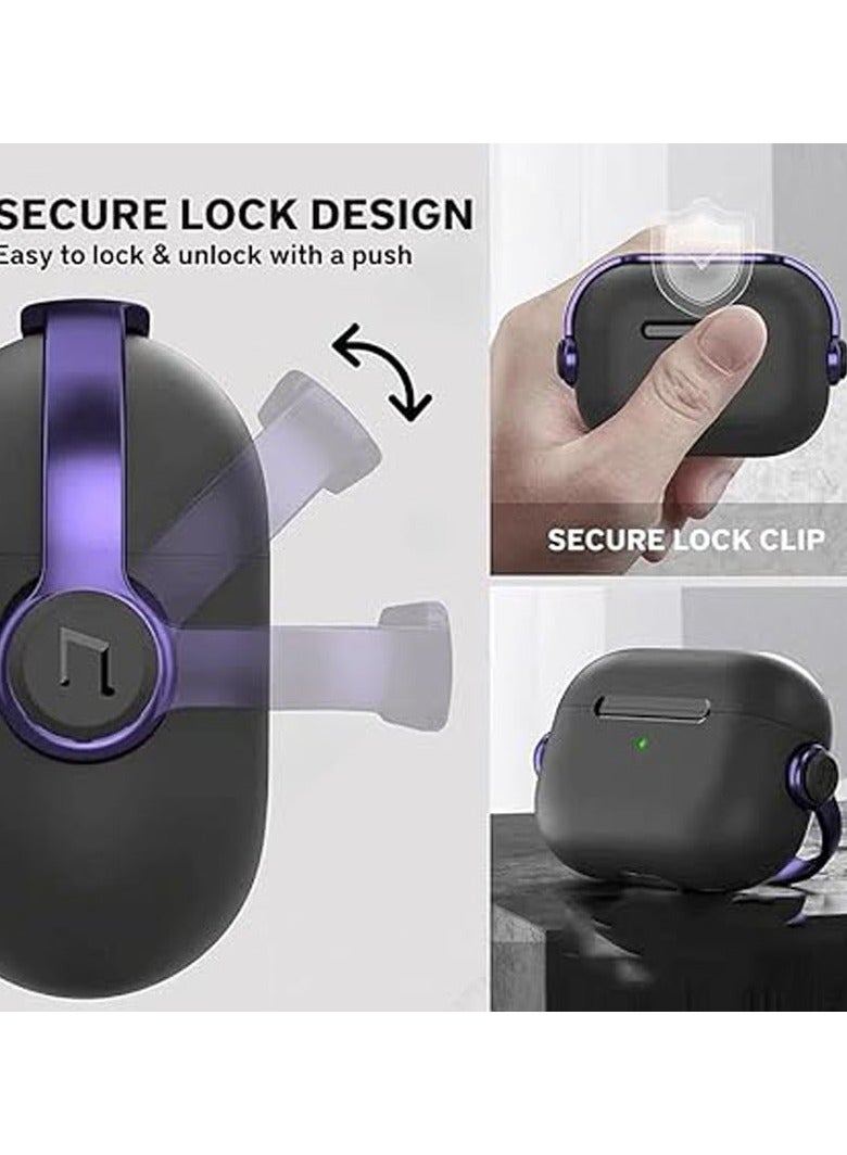 Case for AirPods 4 (2024),Cute Anti-fall AirPods 4th Generation Case with Secure Lock  Finger Ring Keychain,Headphone Accessories Protective Cover for Women Men - Image 4