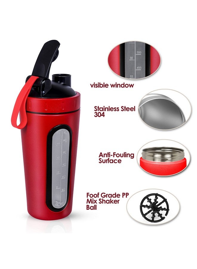 BURRDOFF BURRDOFF Bpa Free Stainless Steel Protein Shaker Bottle For Gym (Red, 950 Ml, Pack Of 1), 850 Milliliter  - Image 2