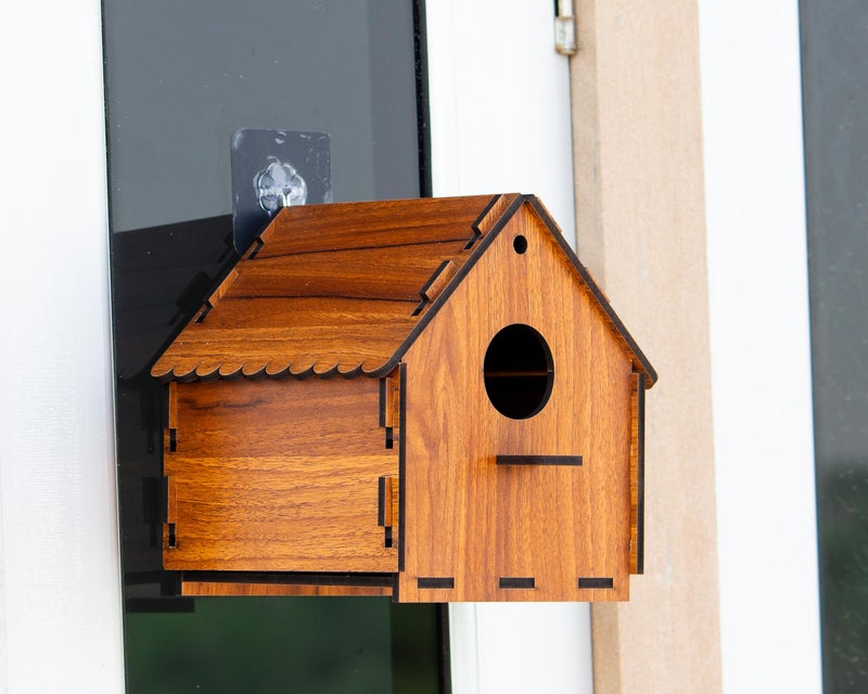 BIRDSHALA DIY Birdhouse for Sparrow, Finches and Wildbirds | DIY Unfinished Birdhouse for Decorations Indoors Gardens - Image 5