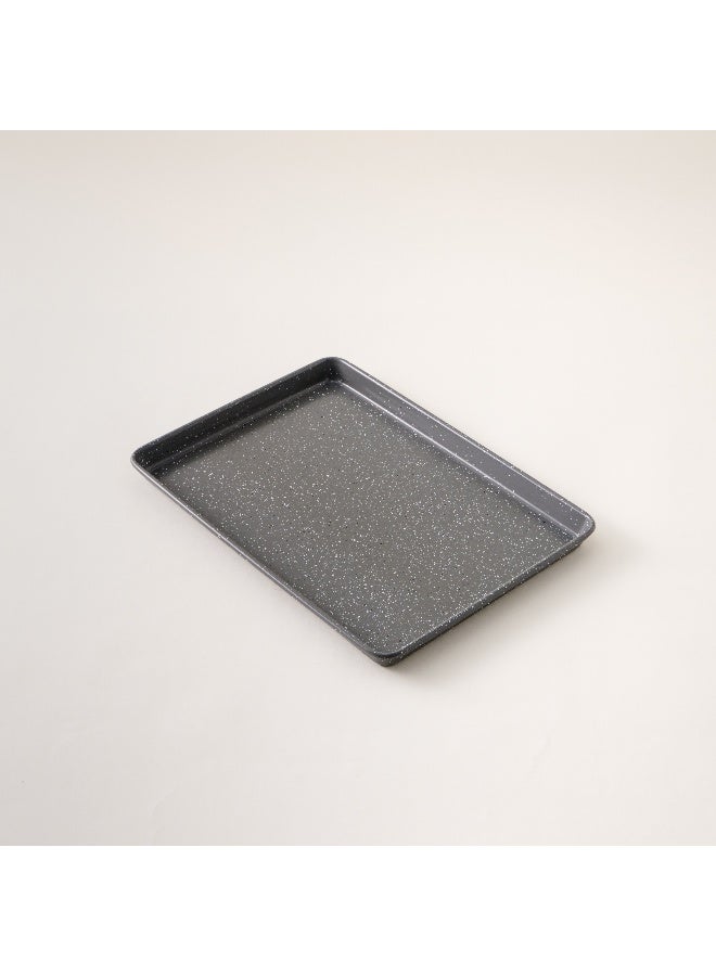 ألبرتو البرتو طقم صواني خبز 3 قطع جرانيت رمادي 13 بوصة، 15 بوصة، 17 بوصة من الصلب الكربوني - Image 4