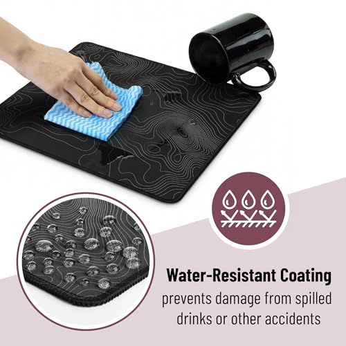 Mr. Pen- Mouse Pad, 12.5"x 10.5", 2 Pack, Black Pattern, Laptop and Computer Mouse Pad Gaming, Anti-Slip Rubber Base - Image 5