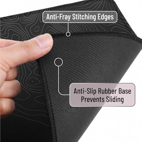 Mr. Pen- Mouse Pad, 12.5"x 10.5", 2 Pack, Black Pattern, Laptop and Computer Mouse Pad Gaming, Anti-Slip Rubber Base - Image 3