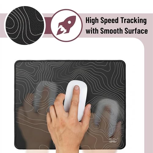 Mr. Pen- Mouse Pad, 12.5"x 10.5", 2 Pack, Black Pattern, Laptop and Computer Mouse Pad Gaming, Anti-Slip Rubber Base - Image 4