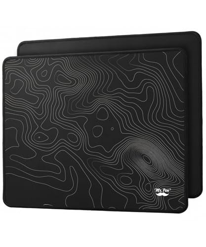 Mr. Pen- Mouse Pad, 12.5"x 10.5", 2 Pack, Black Pattern, Laptop and Computer Mouse Pad Gaming, Anti-Slip Rubber Base - Image 1