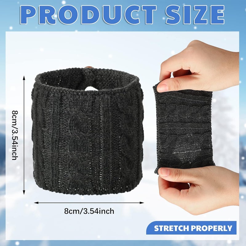 Skyley 4 Pcs Coffee Mug Cozy Sleeve Reusable Knitted Crochet Sleeves Cup Tea Cozy Handmade Tableware Coffee and Tea Mug Warmer for Women Men(Fresh Color) - Image 2