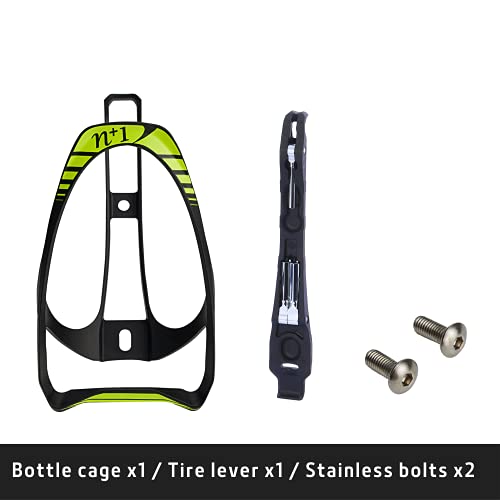 N1 N+1 Carbon Fiber Lightweight Bike Water Bottle Holder- Bicycle Bottle Cage with Integrated Tire Levers and Steel Bolts for MTB, Road Bikes, and Mountain Bikes - Image 3