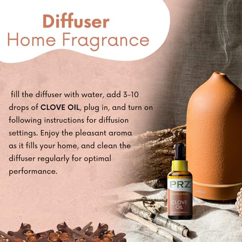 PRZ Clove Essential Oil - Pure Natural & Therapeutic Grade Oil for Aromatherapy Body Massage, Skin Care & Hair Care, 15 ml - Image 5