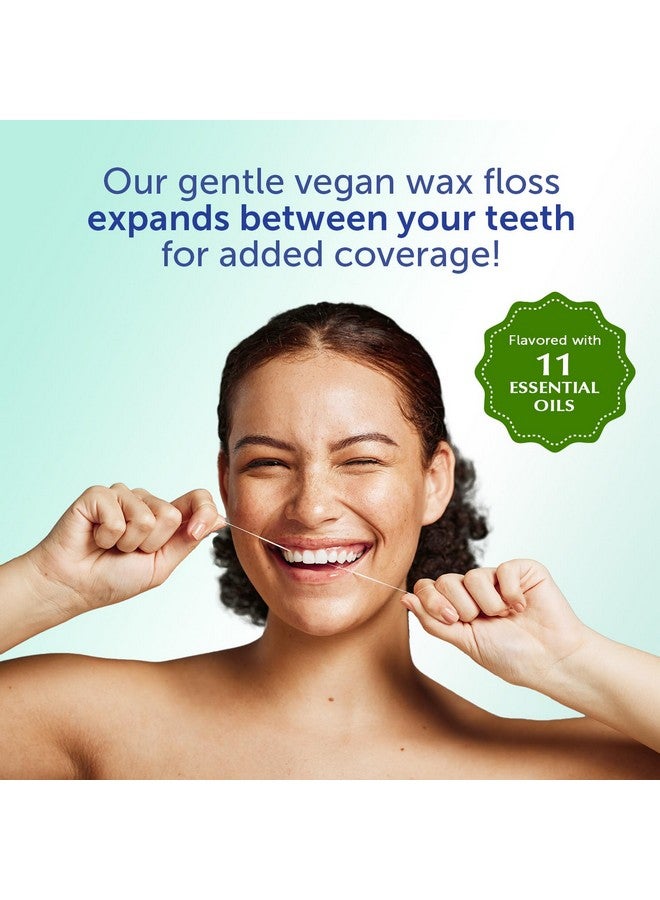 Eco-Dent Gentlefloss Dental Floss Waxed Mint Floss With Vegan Plantbased Wax Recyclable Cardboard Packaging 100 Yds Ea (Pack Of 6) - Image 3