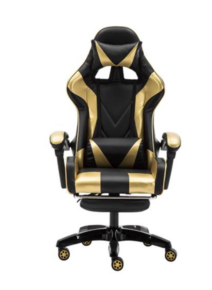 Generic Gaming Chair with Footrest Computer Chair Deak Chair High Back Racing Style Office Chair with Headrest Support Adjustable Office Chair  - Image 1