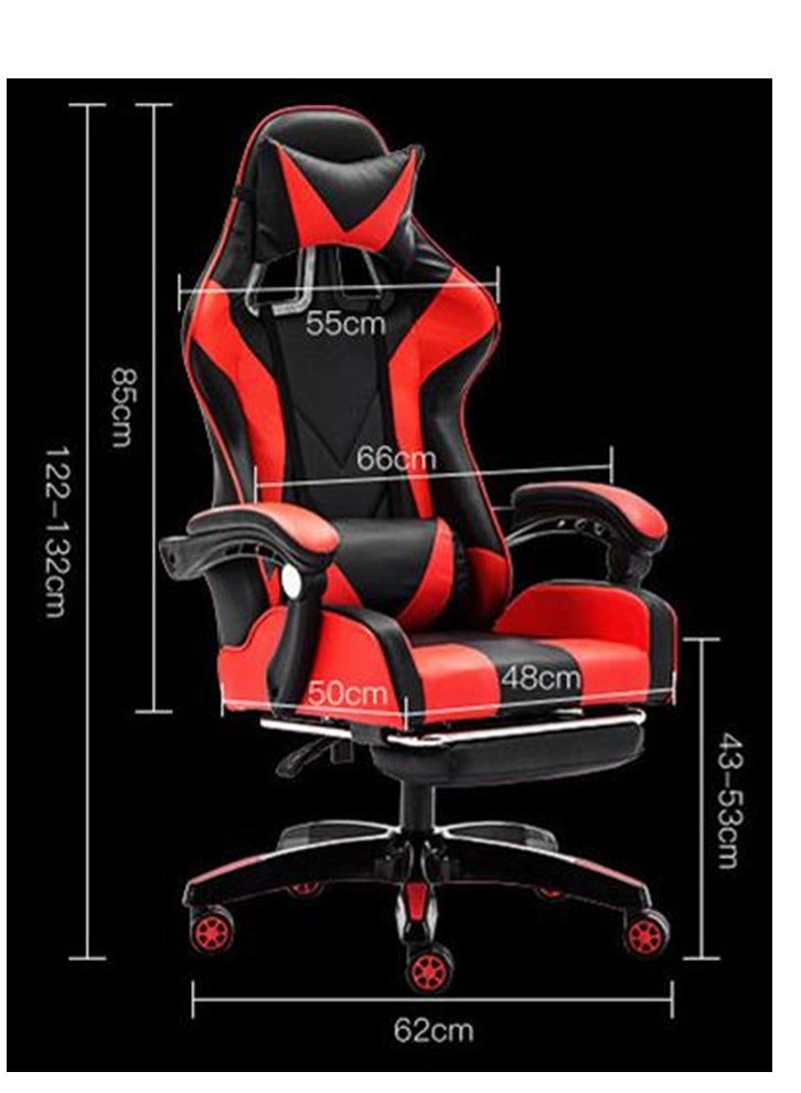 Generic Gaming Chair with Footrest Computer Chair Deak Chair High Back Racing Style Office Chair with Headrest Support Adjustable Office Chair  - Image 3