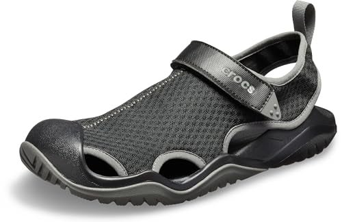 Crocs Swiftwater Mesh Deck Sandal Black 12 - Image 1