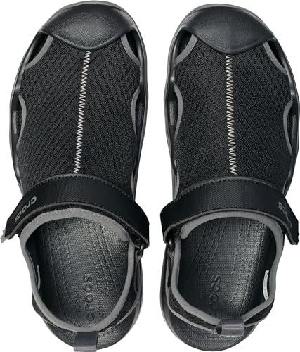 Crocs Swiftwater Mesh Deck Sandal Black 12 - Image 4