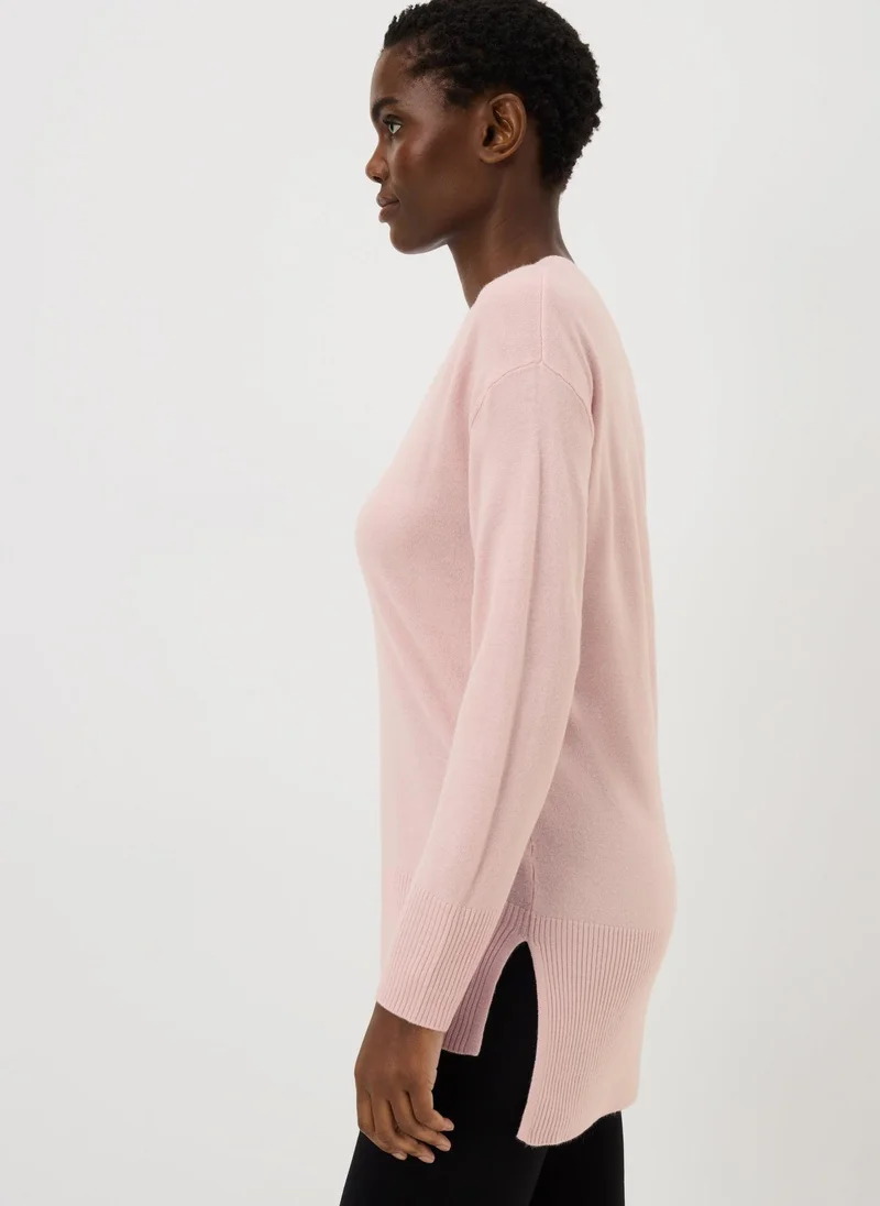 Matalan Women's Plain V-Neck Pink Jumper