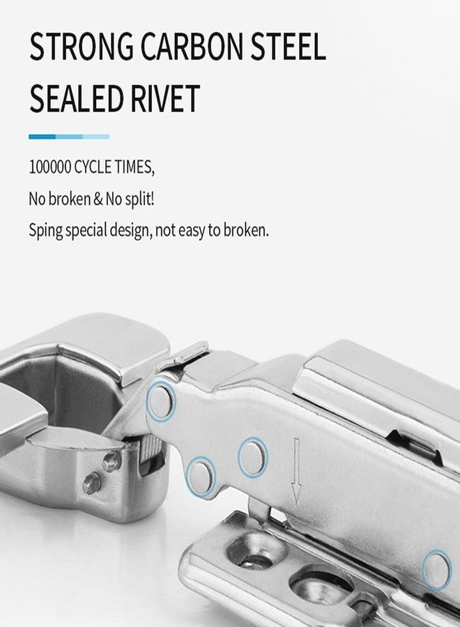 Volo European Style Mild Steel Adjustable 3D Clip-on Soft Close Concealed Cabinet Hinges,(2 pcs, 1 Set) (8*- Half Overlay, 4) - Image 4