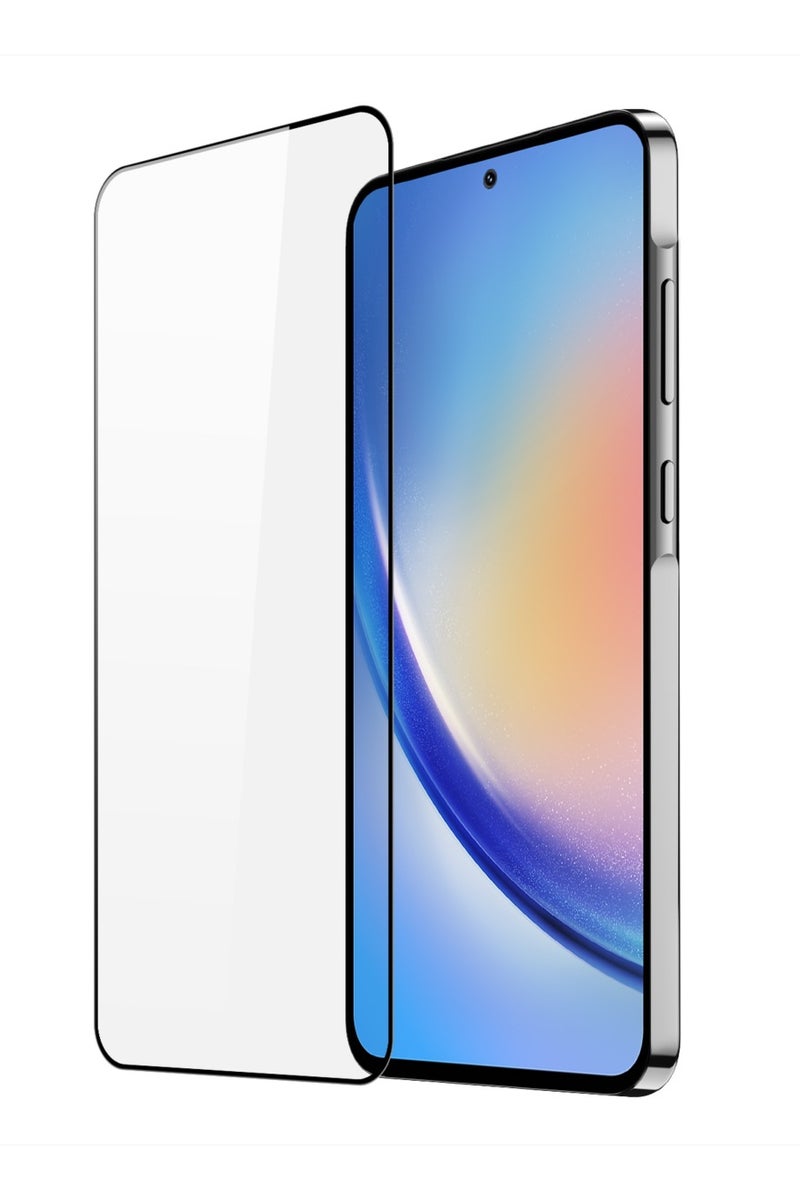 DUX DUCIS Tempered Glass Screen Protector, DUX - DUCIS Compatible with Samsung Galaxy A35 / A55 , Full Coverage Black Edge Clear Screen Protector (Full Glue Clear Black Edge) - Image 1