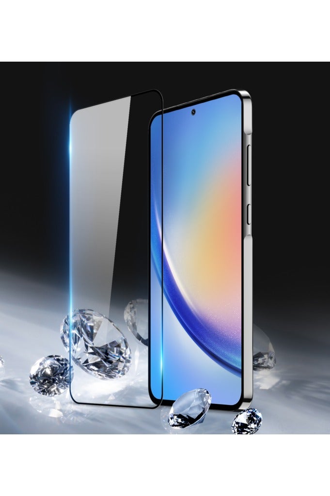 DUX DUCIS Tempered Glass Screen Protector, DUX - DUCIS Compatible with Samsung Galaxy A35 / A55 , Full Coverage Black Edge Clear Screen Protector (Full Glue Clear Black Edge) - Image 2