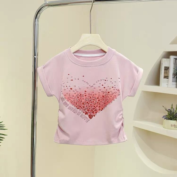 Girl'S Summer Suit Skirt Children'S Stylish Short-Sleeved T-Shirt Two-Piece Set Girl'S Fashionable Skirt - Image 5
