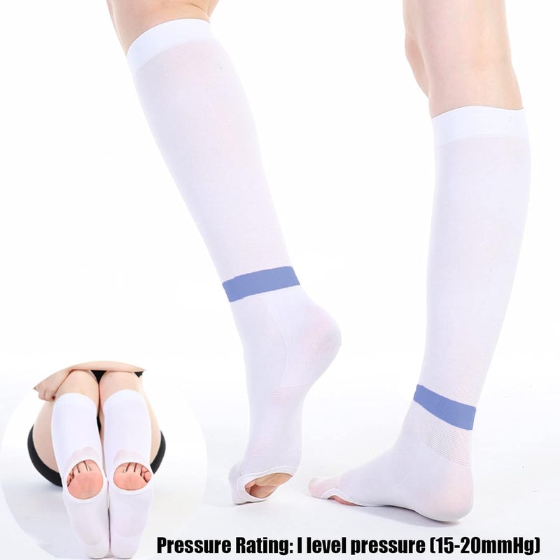 klarako Knee High Compression Stockings, Openklarako Toe 15klarako 20 mmHg Circulation Stockings for nkle & Arch Support, Swelling, Varicose Veins XXL - Image 3