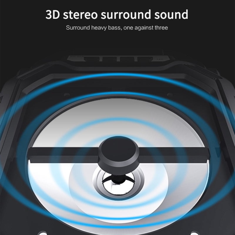 Portable Speaker: Blue, 4-Inch Full-Frequency Horn, 360° Stereo Surround - Stable Wireless BT Connection, Multiple Playing Modes, Dual Power Supply for Indoor Outdoor Use - Image 2