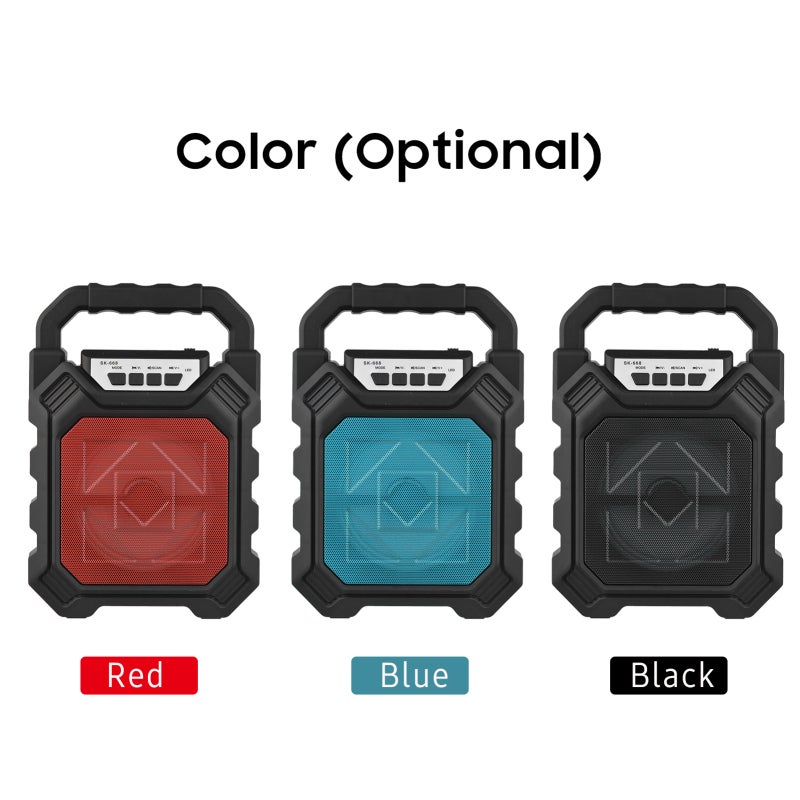 Portable Speaker: Blue, 4-Inch Full-Frequency Horn, 360° Stereo Surround - Stable Wireless BT Connection, Multiple Playing Modes, Dual Power Supply for Indoor Outdoor Use - Image 3