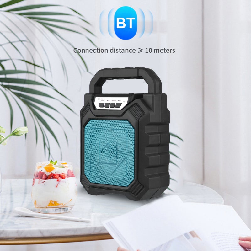 Portable Speaker: Blue, 4-Inch Full-Frequency Horn, 360° Stereo Surround - Stable Wireless BT Connection, Multiple Playing Modes, Dual Power Supply for Indoor Outdoor Use - Image 5
