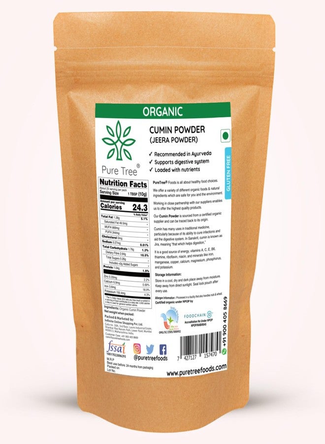 Pure Tree Certified Organic Jeera Powder | 250 g | Jeelakarra | Zeera Powder | Cumin Powder | Boost Immunity | Adds Flavor to Curries & Veg | Pack Of 2 - Image 2