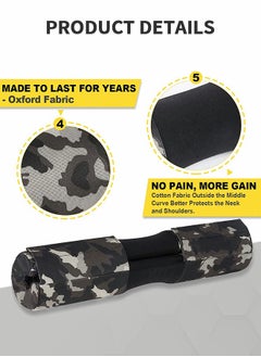 GROIC Barbell Pad for Hip Thrust,Squat Bar Pad with Closure,Neck & Shoulder Protective Pad for Squats,Lunges,Hip Thrusts-Fits All Standard and Olympic Bars,Sports Equipment  - Image 3