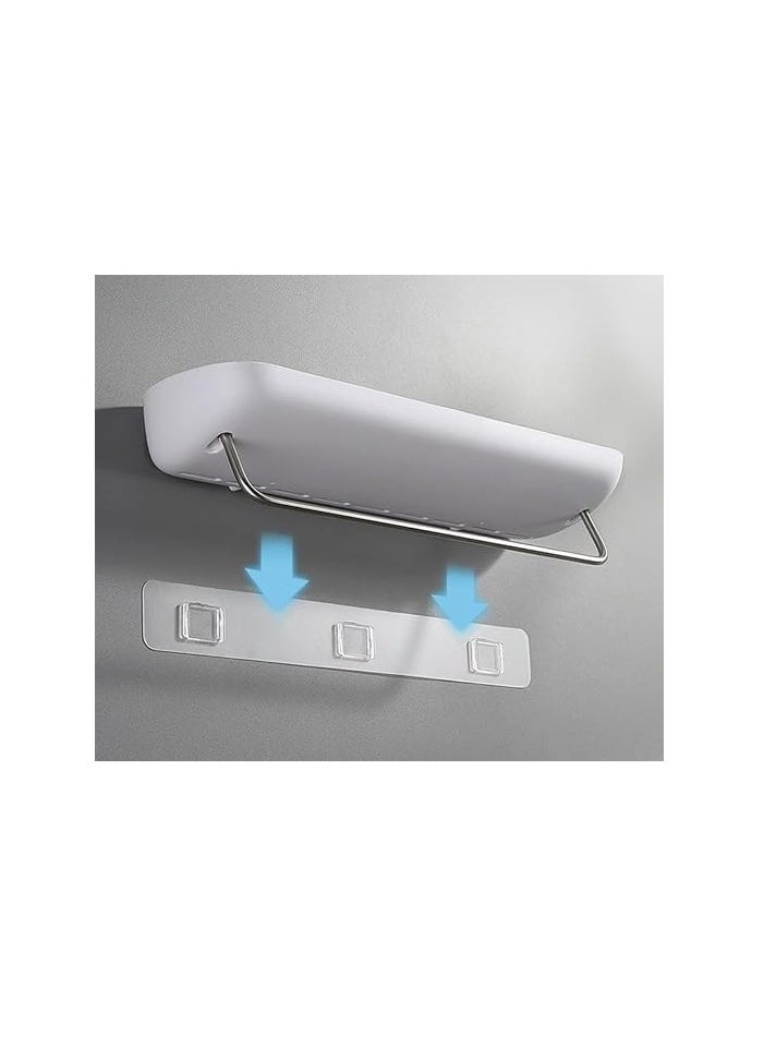 Spaceshoop - Bathroom Shelf Storage Rack Holder Wall Mounted Shampoo Spices Shower Organizer Bathroom Accessories Without Pole - Image 1