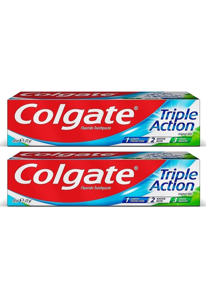 Colgate Pack Of 2 Colgate Toothpaste Triple Action 50 Ml - Image 1
