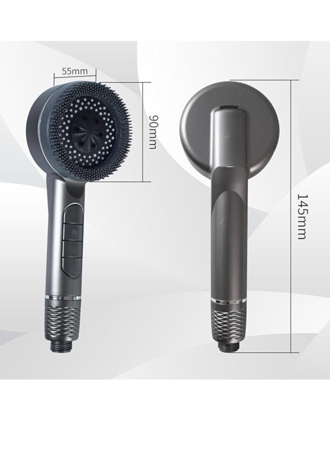 OUYoo OUYoo Filtered Shower Head with Handheld, High Pressure Shower Heads with Scalp Massager Shampoo Brush for Skin & Hair Care, Filtered Shower Head with Handheld Sprayer Soften Hard Water High Pressure Handheld Shower Head  4 Modes Water Saving Filter, Pause Switch, Luxury Gray Showerhead for Healthier Bathing Experience.  - Image 2