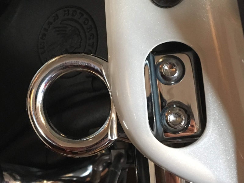 Eagle Skull Motorcycle Chrome Tie Down Brackets Mount Hardware Clip Hook Ring Bracket Set 2015-2025 Indian Motorcycles Roadmaster Road Master 2014-2018 Chieftain Classic Elite Indians Strap Trailer Hauling Secure - Image 4
