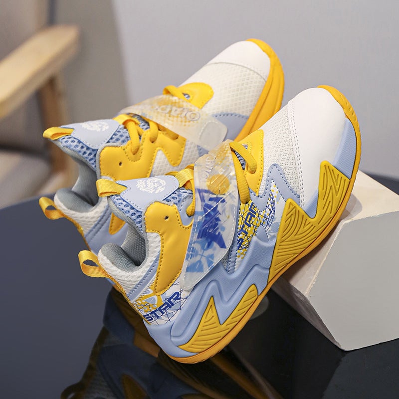 Boys' Shoes Autumn Children'S Sneaker Middle And Large Children'S Basketball Shoes Boys Training Shock Absorbing Running Shoes - Image 4