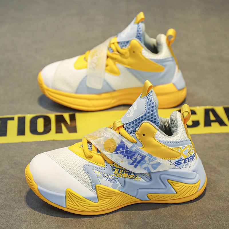 Boys' Shoes Autumn Children'S Sneaker Middle And Large Children'S Basketball Shoes Boys Training Shock Absorbing Running Shoes - Image 3