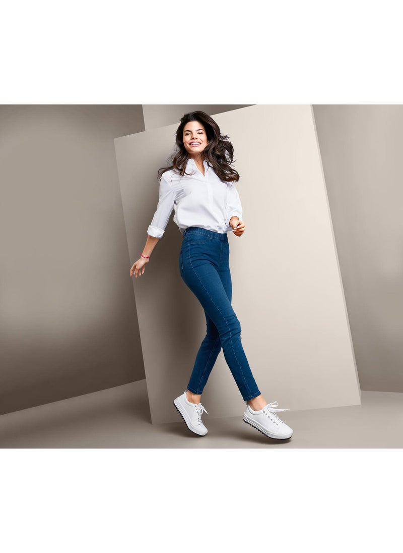 Tchibo Women Regular Fit Washed Non Stretchable Jeans, Blue  - Image 1