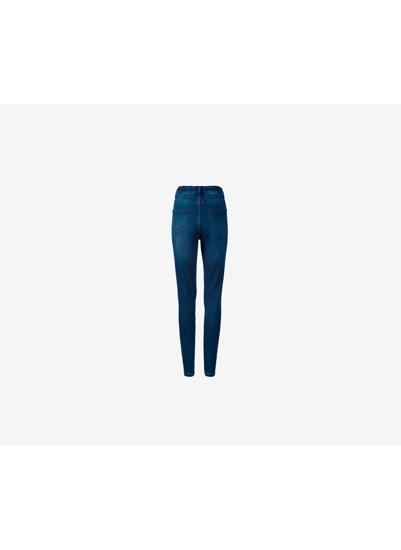 Tchibo Women Regular Fit Washed Non Stretchable Jeans, Blue  - Image 3