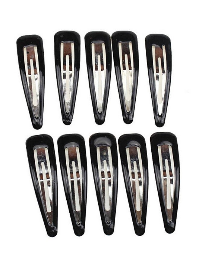 Suoirblss 40Pcs Women Large Black Bb Clip Scrub Side Clip Plastic Coated Metal Hair Clips About 6.7Cm (2.6 '') - Image 1