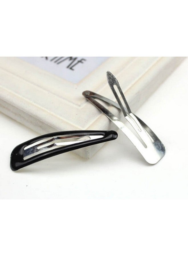 Suoirblss 40Pcs Women Large Black Bb Clip Scrub Side Clip Plastic Coated Metal Hair Clips About 6.7Cm (2.6 '') - Image 4