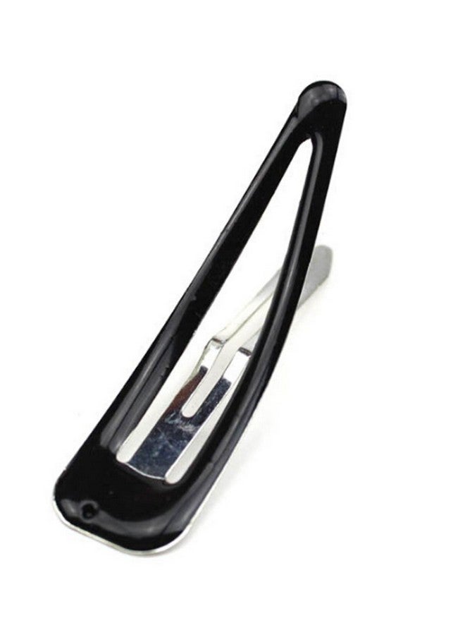 Suoirblss 40Pcs Women Large Black Bb Clip Scrub Side Clip Plastic Coated Metal Hair Clips About 6.7Cm (2.6 '') - Image 2