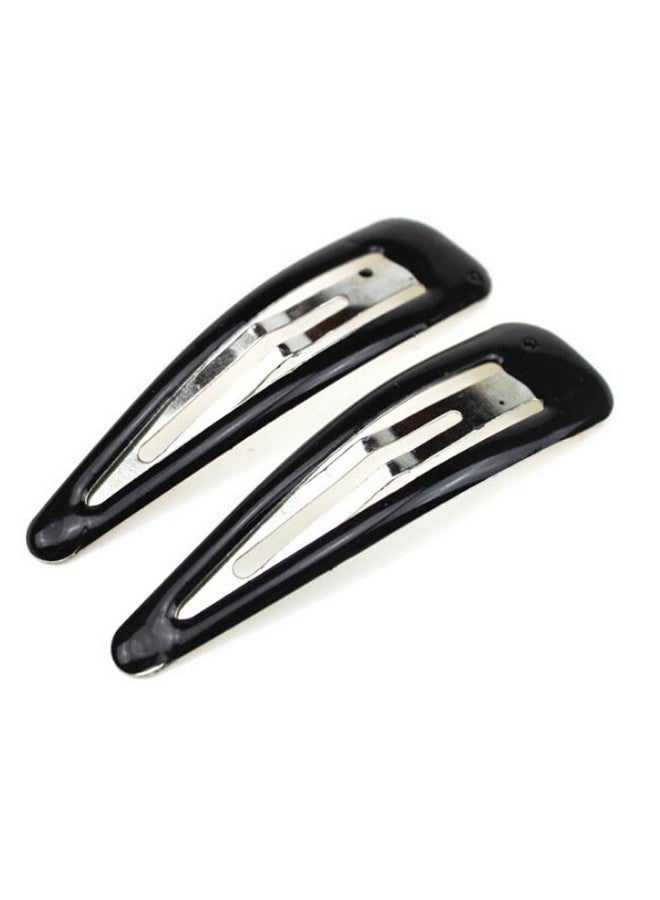 Suoirblss 40Pcs Women Large Black Bb Clip Scrub Side Clip Plastic Coated Metal Hair Clips About 6.7Cm (2.6 '') - Image 3
