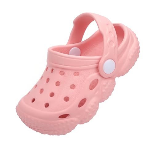 INMINPIN Baby Clogs Garden Shoes Newborn Infant Lightweight Breathable Beach Pool Sandals Non-Slip Baby Boys Girls Water Shower Summer Shoes Splay Naturally, Pink, 12-15 Months Infant - Image 5