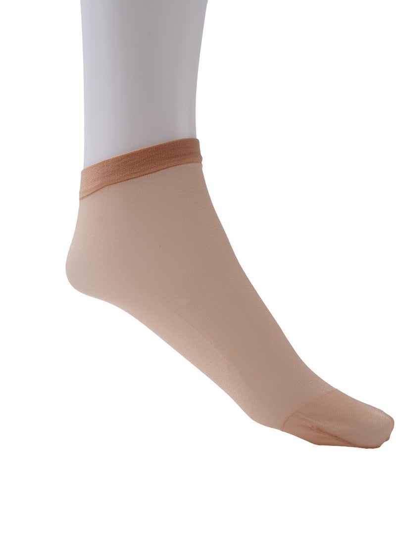 Alsamah shiny socket lycra, ankle socks Semi Sheer 30 Den, Silk Reflections, Reinforced Toe  - Image 3