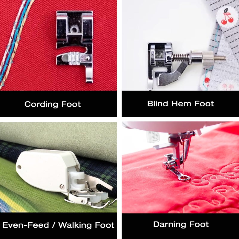 SINGER 9 Presser Feet Sewing Machine Accessory Kit Set Suitable for Household Multi-Function Sewing Machines with Twin Needle, Clear Durable Storage Case for Quilting, Mending, Patchwork - Image 4