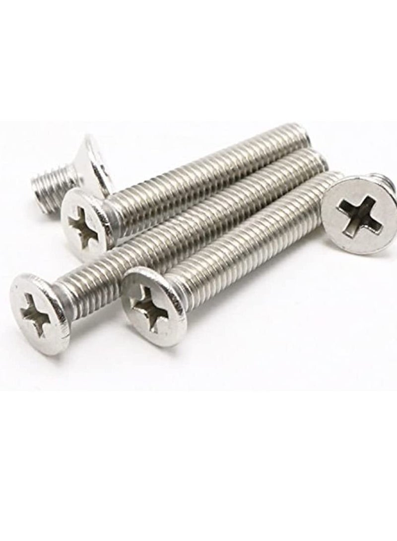 RACO Machine Screws/Bolts Stainless Steel Round Head Phillips Screws Muliti Purpose Use (100, 6x15mm) - Image 1
