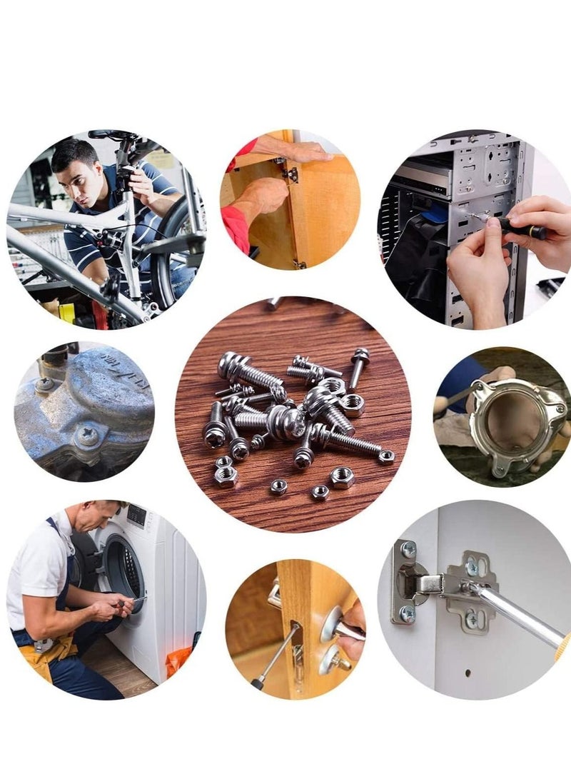 RACO Machine Screws/Bolts Stainless Steel Round Head Phillips Screws Muliti Purpose Use (100, 6x15mm) - Image 2