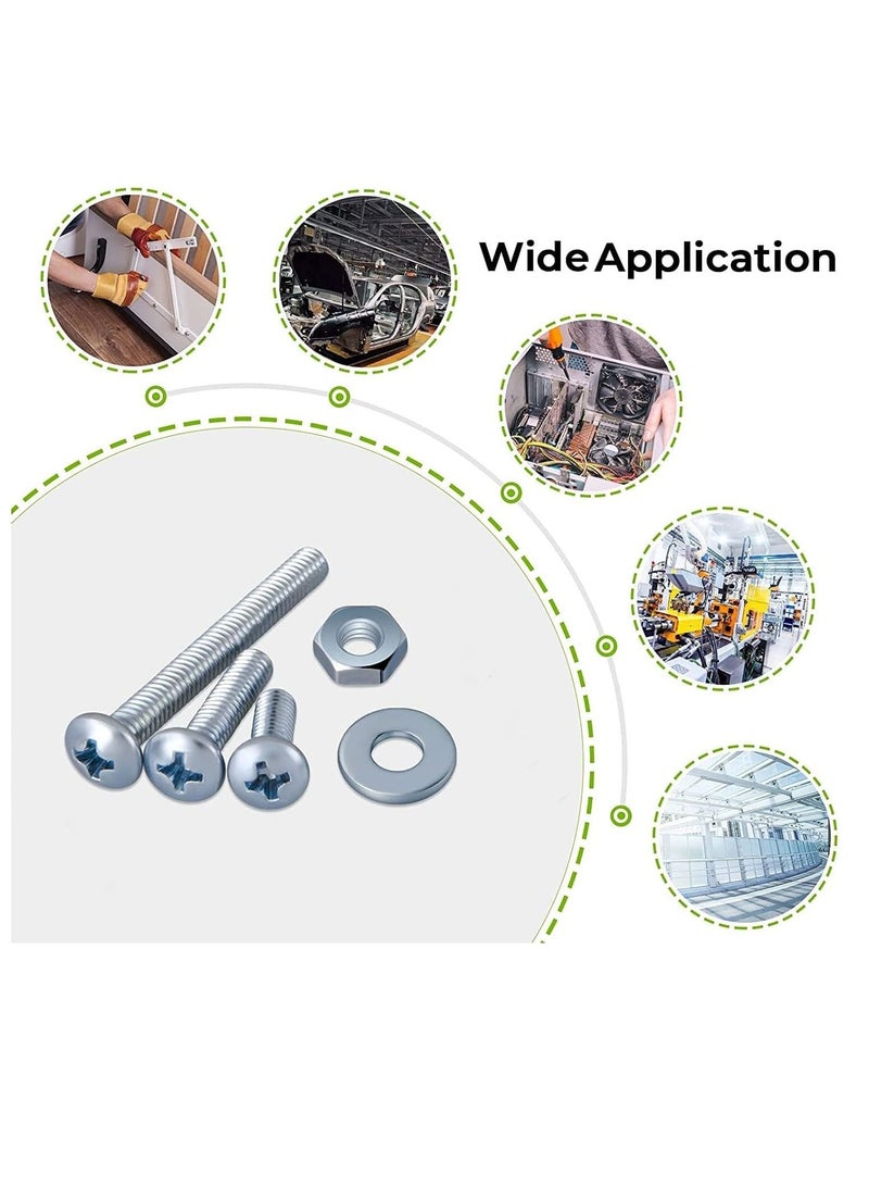 RACO Machine Screws/Bolts Stainless Steel Round Head Phillips Screws Muliti Purpose Use (100, 6x15mm) - Image 3